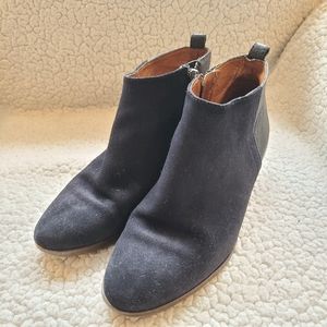 Madewell ankle boots 39101 black suede and leather